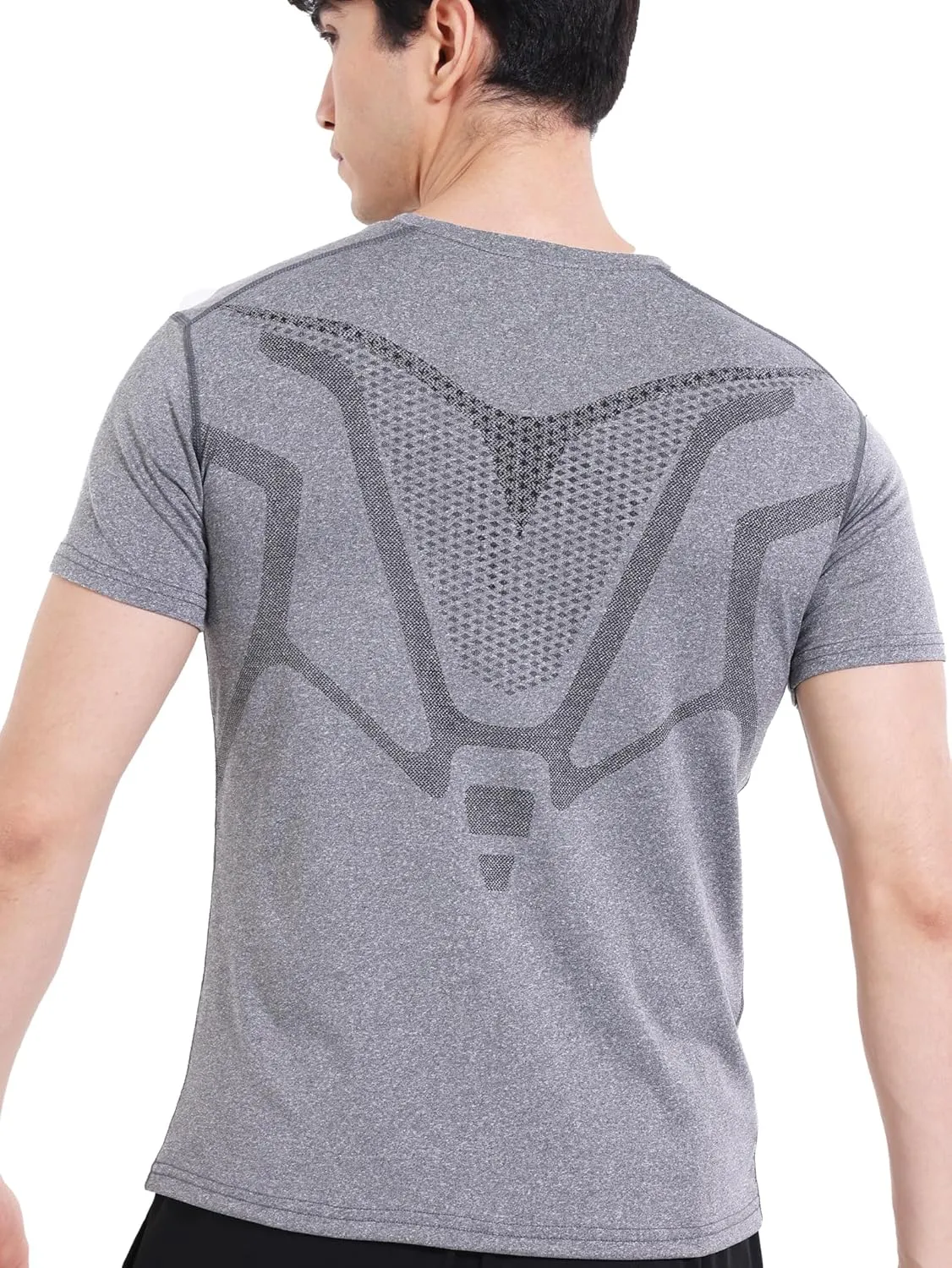 2 Pack Workout Shirts for Men, Quick Dry Athletic Gym Active T Shirt for Running, Breathable Outdoor Training Shirts