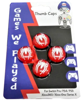 4 x Thumb Grips For PS4 PS5 XBOX ONE Xbox Series X Toggle Cover - Spider-Man