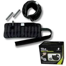 Adjustable Ankle Weights - 10lb Pair