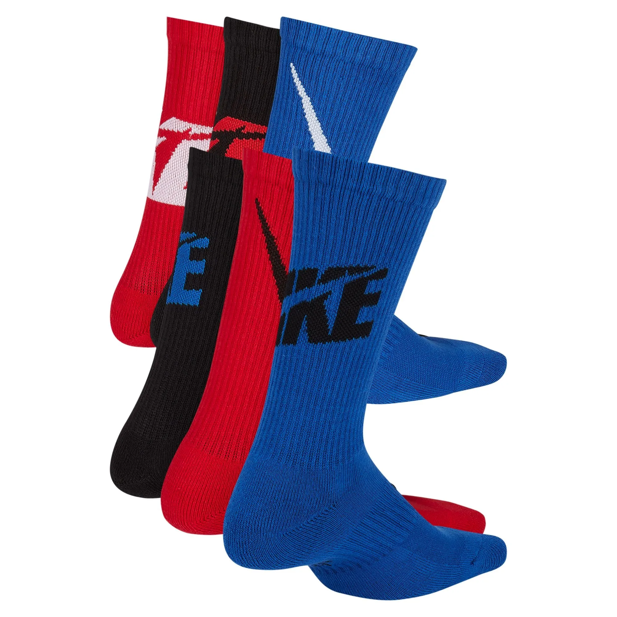 Boys' Nike Youth Everday Cushion Crew 6-Pack Socks