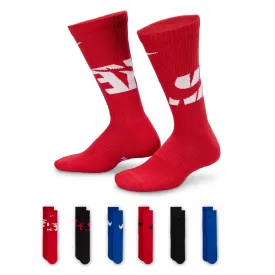 Boys' Nike Youth Everday Cushion Crew 6-Pack Socks