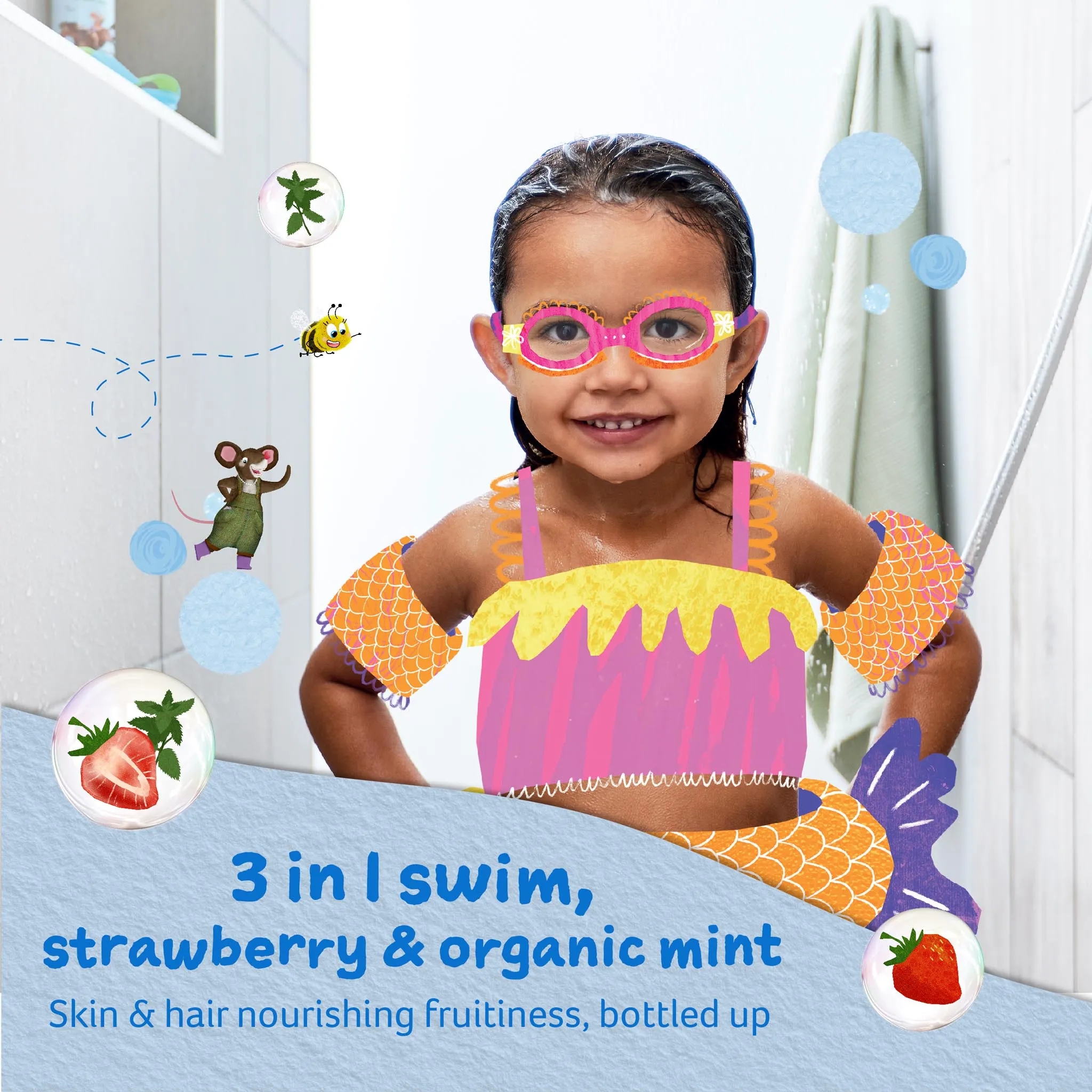 Childs Farm 3 in 1 swim strawberry & organic mint