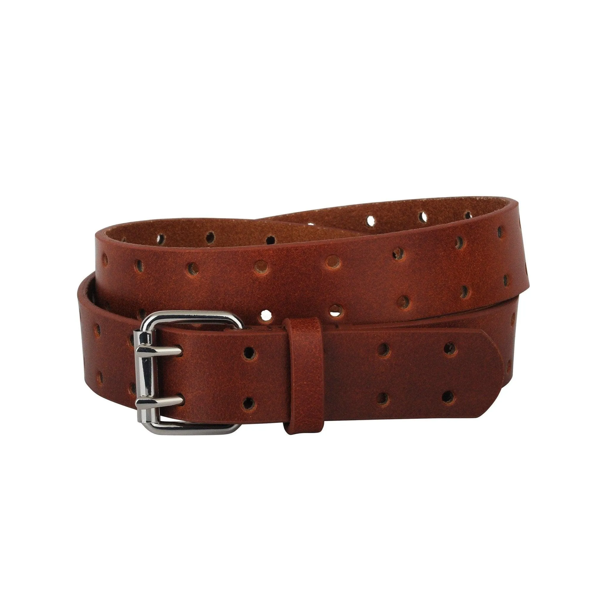 Double Prong Leather Belt | Men-Women