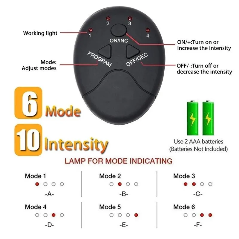 Electric Muscle EMS Stimulator Toner Trainer for ABS Abdomen Arms and Legs