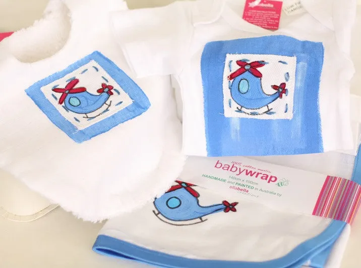 Ellabella - Baby Muslin Wrap Helicopter Print