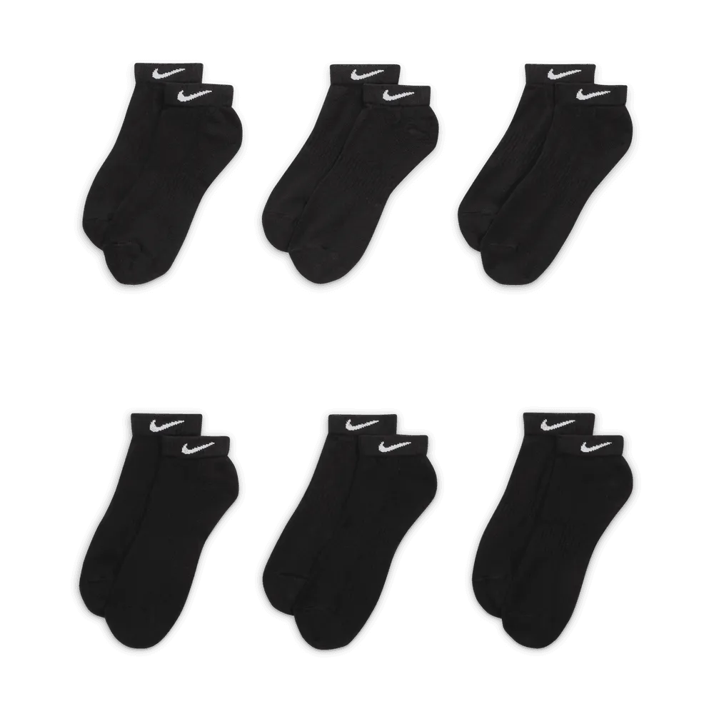 Everyday Cushioned Low Socks Dri-Fit (6 Pairs) Pack 'Black'