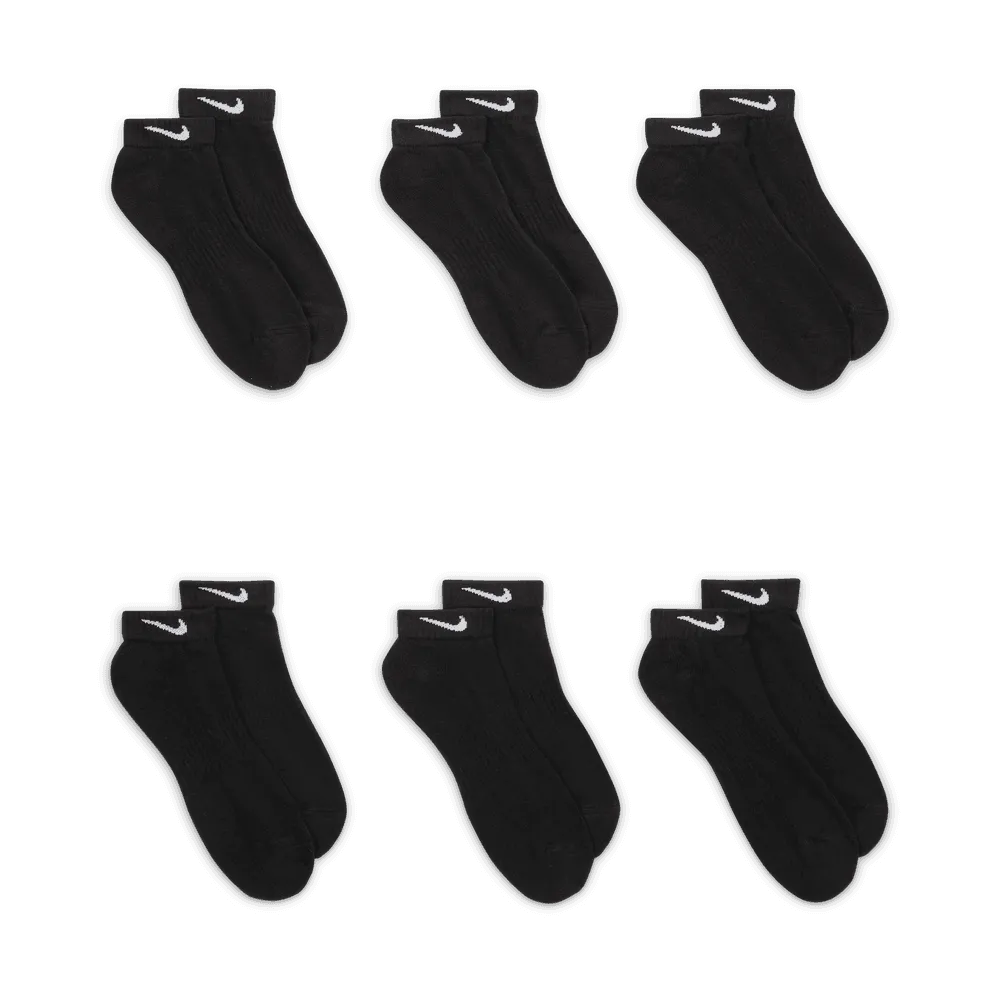 Everyday Cushioned Low Socks Dri-Fit (6 Pairs) Pack 'Black'