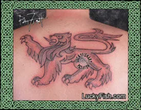 Family Crest Tattoo Lion Design