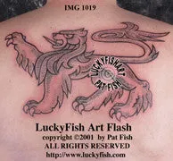 Family Crest Tattoo Lion Design