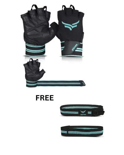 Gym Gloves for Men and Women   Resistance Bands with Non-Slip Grip Handles & Stretchable Bands (BUY 1 GET 1 FREE )
