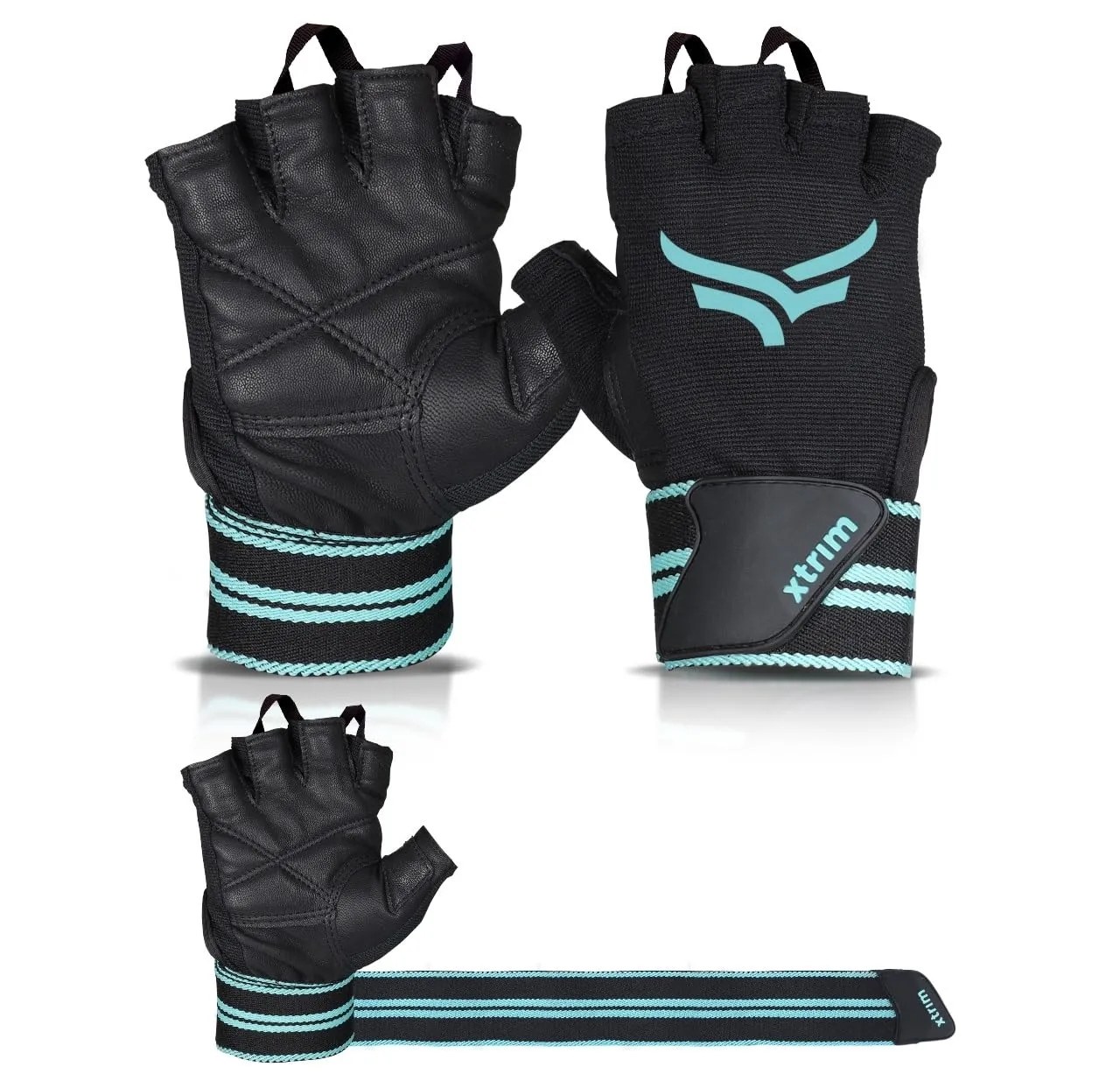 Gym Gloves for Men and Women   Resistance Bands with Non-Slip Grip Handles & Stretchable Bands (BUY 1 GET 1 FREE )