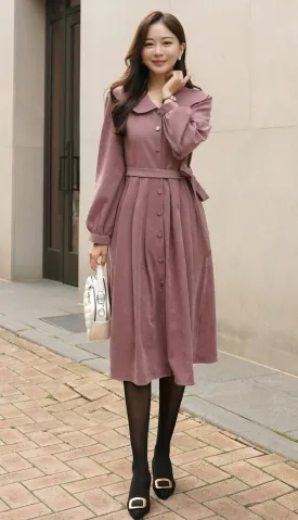 Jumela Color Dress   Belt SET
