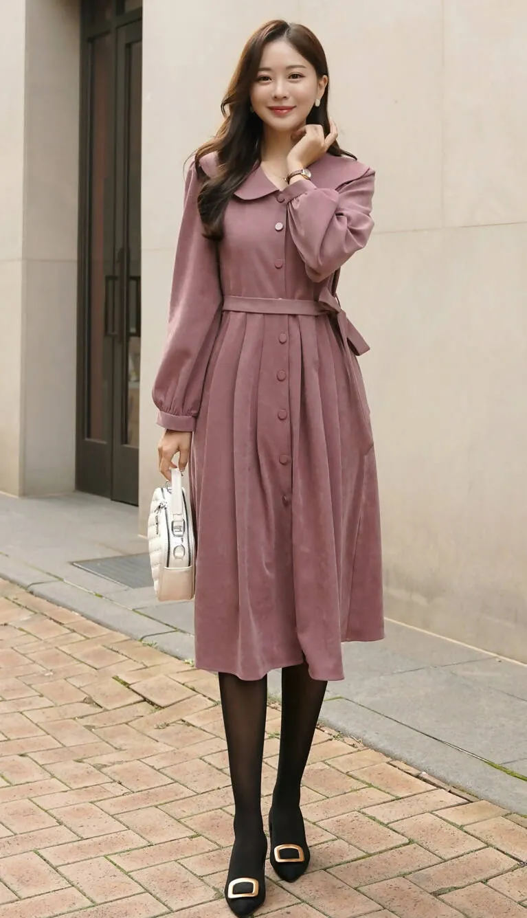 Jumela Color Dress   Belt SET