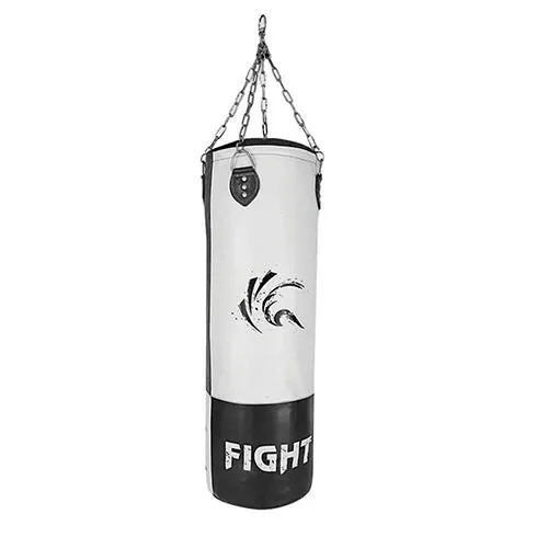 Kango Go Easy Martial Arts Leather 100 CM 30 KG Boxing MMA Black White Punching Bag [WS]