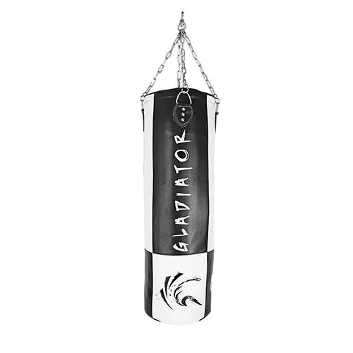 Kango Go Easy Martial Arts Leather 100 CM 30 KG Boxing MMA Black White Punching Bag [WS]