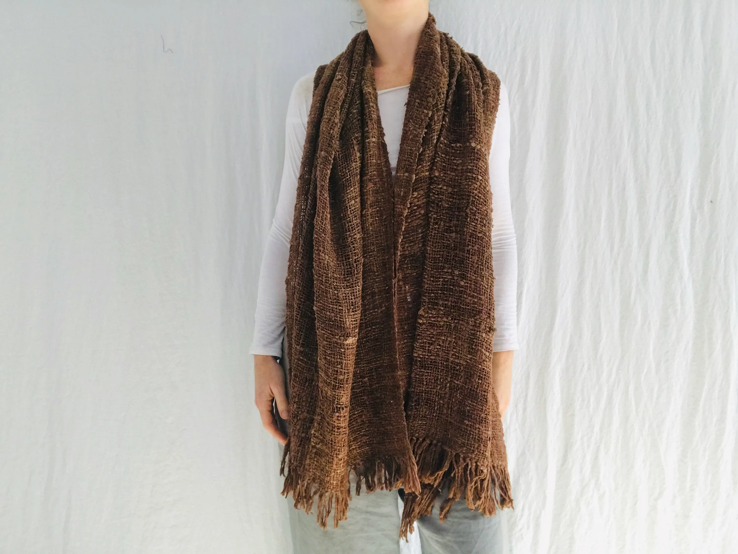 Madagascar Silk Roving Shawl, Wrap, Scarf.