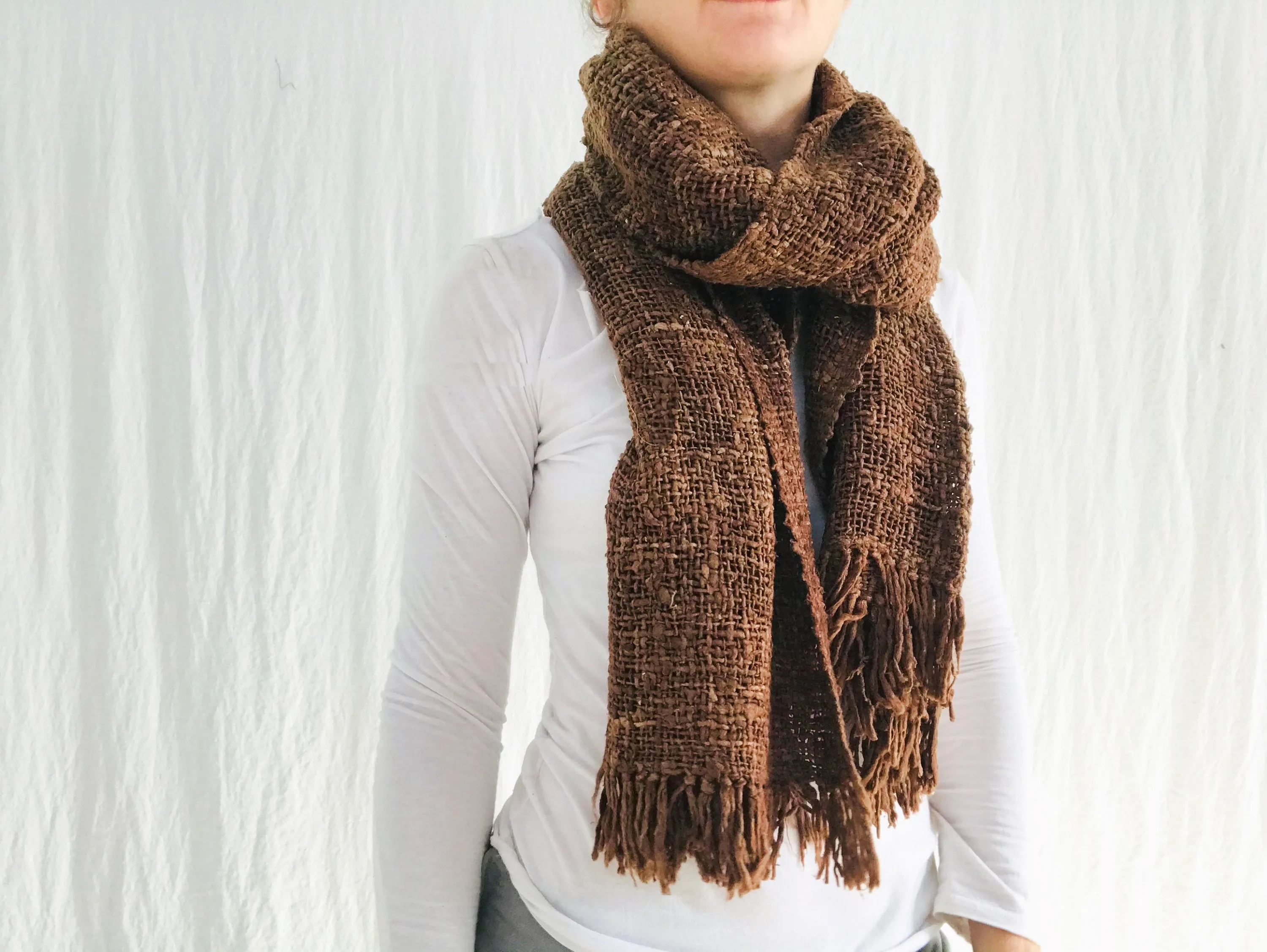 Madagascar Silk Roving Shawl, Wrap, Scarf.