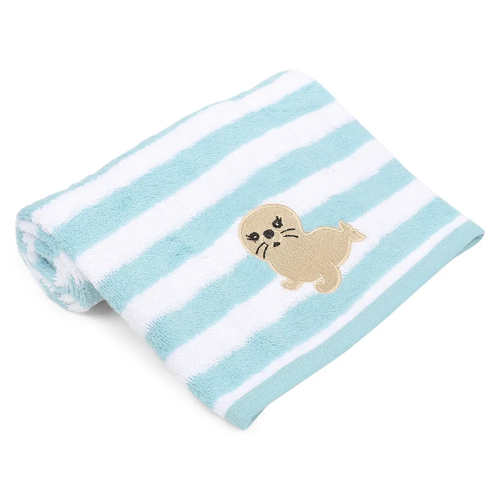 My Milestones Kids Hand Towel - Aqua / White