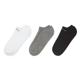 Nike Everyday Cushioned No-Show Socks 3 Pack White / Black / Grey