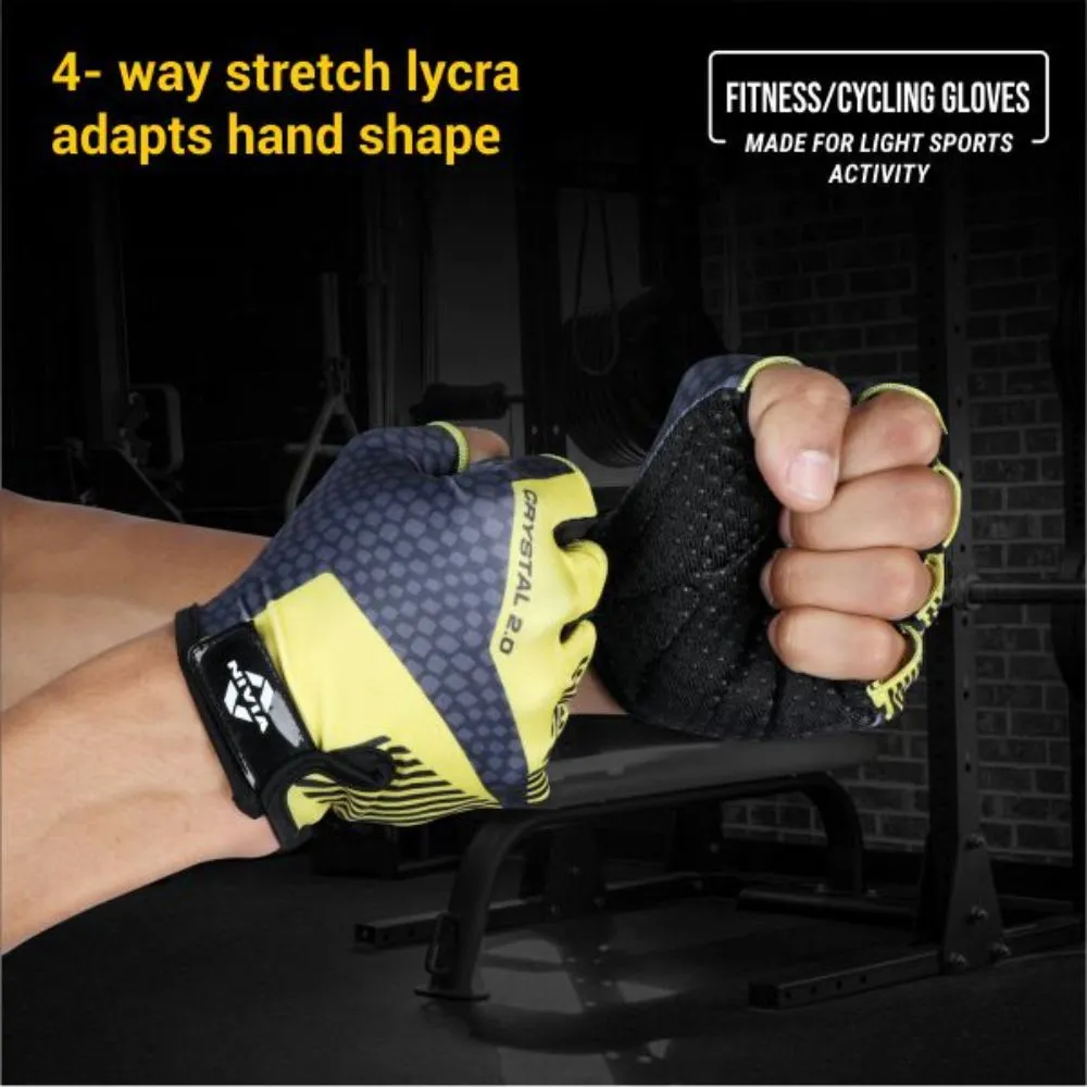 Nivia Crystal 2.0 Fitness Glove Medium - Yellow