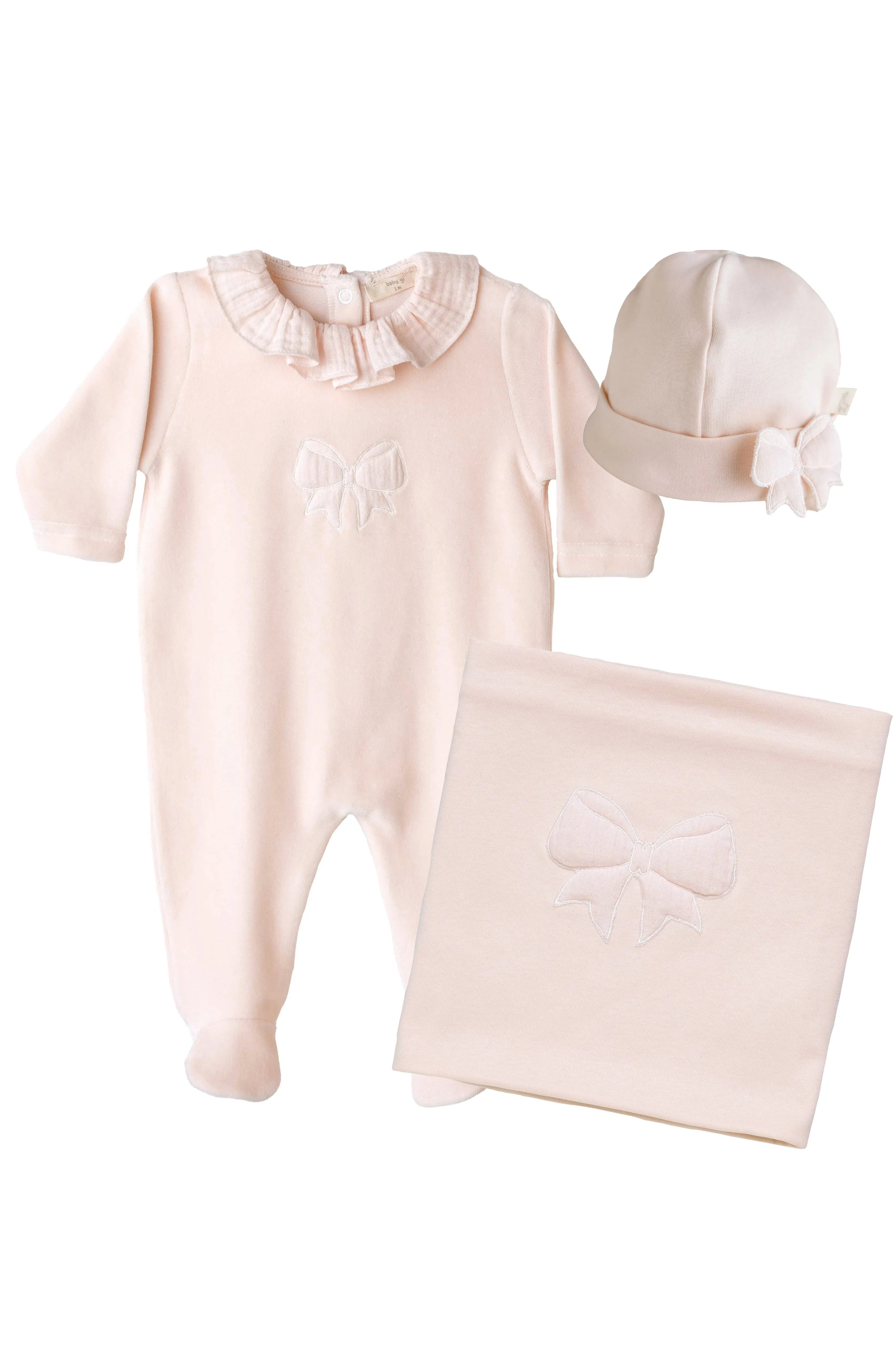 Peach Bow Blanket