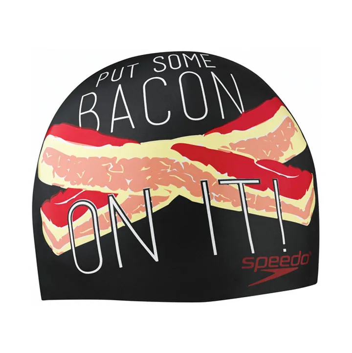 SPEEDO Bacon On It Silicone Swim Cap - Elastomeric Fit (7510170)