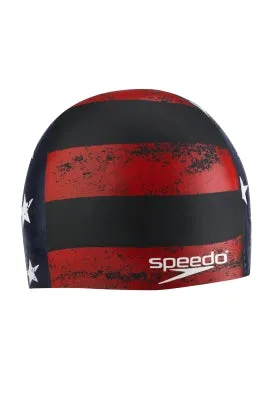 SPEEDO Team Speedo Distressed Flag Silicone Cap (Americana)