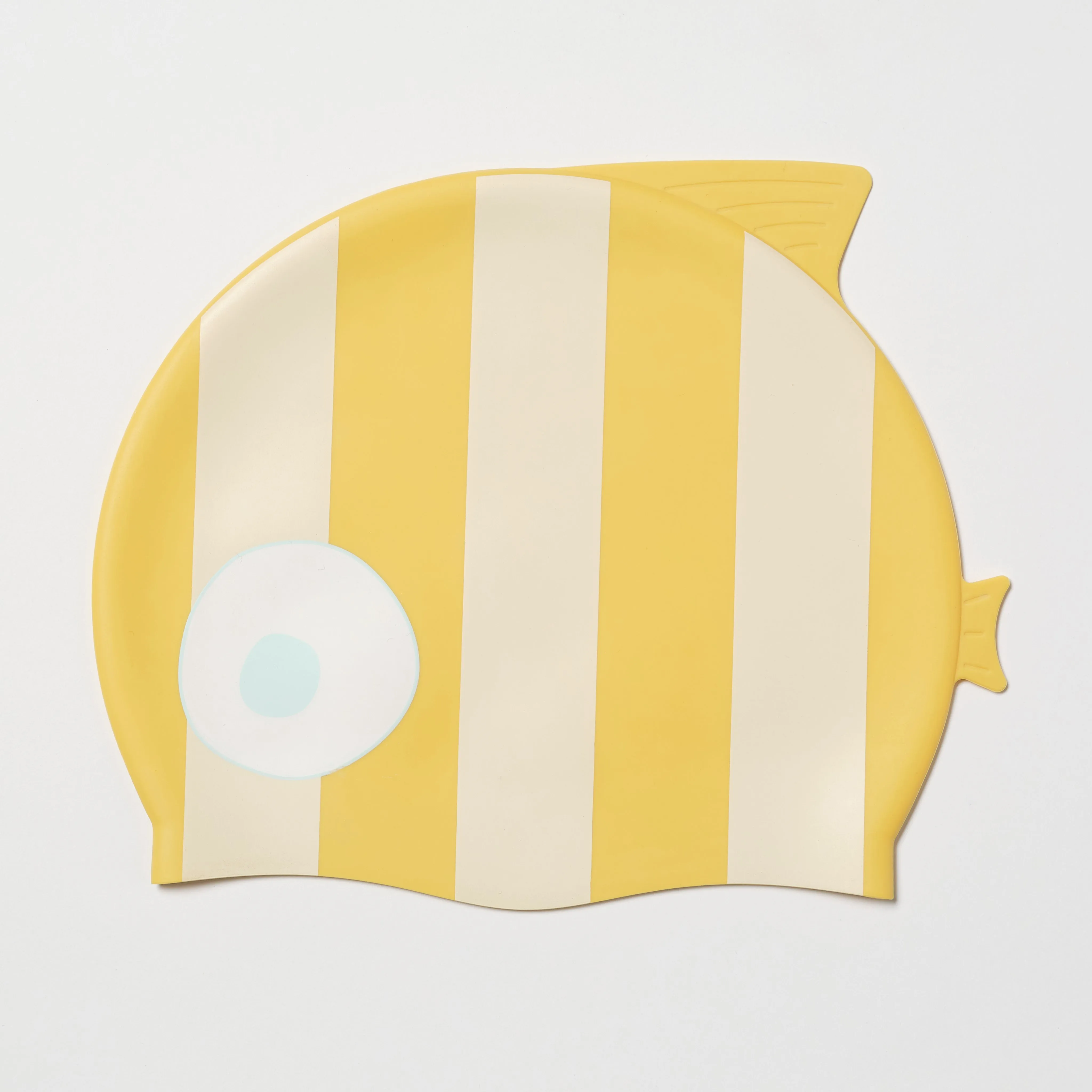 SUNNYLiFE Kids Swimming Cap Finn the Fish Mustard Stripe