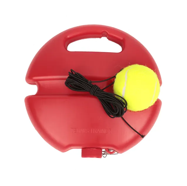 Tennis Trainer Aids Base With Elastic Rope Practice Ball Playing Tennis Self-Duty Rebound
