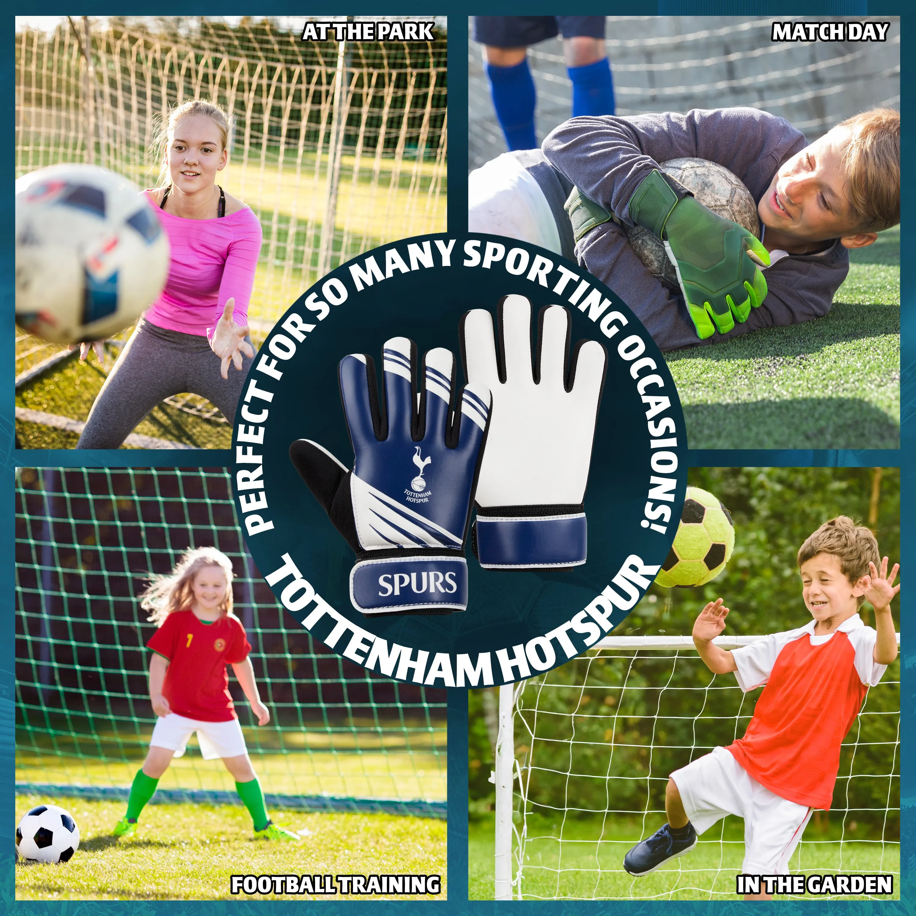 Tottenham Hotspur F.C. Goalkeeper Gloves for Kids - Size 5