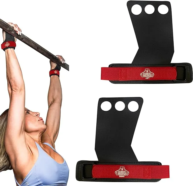 WOD Grips for Pull Ups, Olympic Lifts - Titanium, Carbon, Honey Grips - 2H, 3H and No Hole